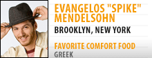Top Chef contestant Evangelos Spike Mendelsohn from Brooklyn, New York