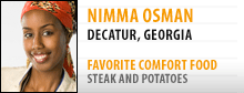 Top Chef contestant Nimma Osman from Decatur, Georgia