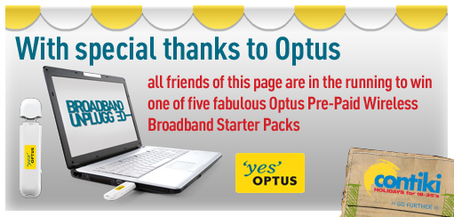 Win one of five fabulous Optus pre-paid wireless broadband packs