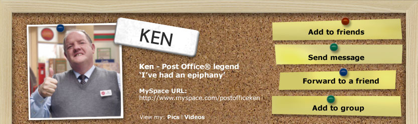Ken Post office picture view videos and pics buttons and contact box