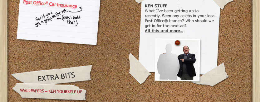 Ken stuff. Seen any celebs in your local Post Office branch? Extra bits, Wallpapers - Ken yourself up